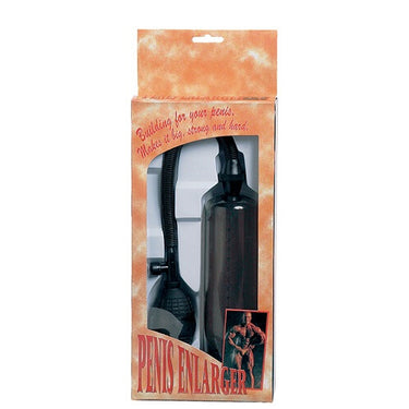 Elegant packaging of the Penis Enlarger Pump - Black, showcasing the complete set designed for enhancing size and strength with sophistication, marketed as an effective penis pump.